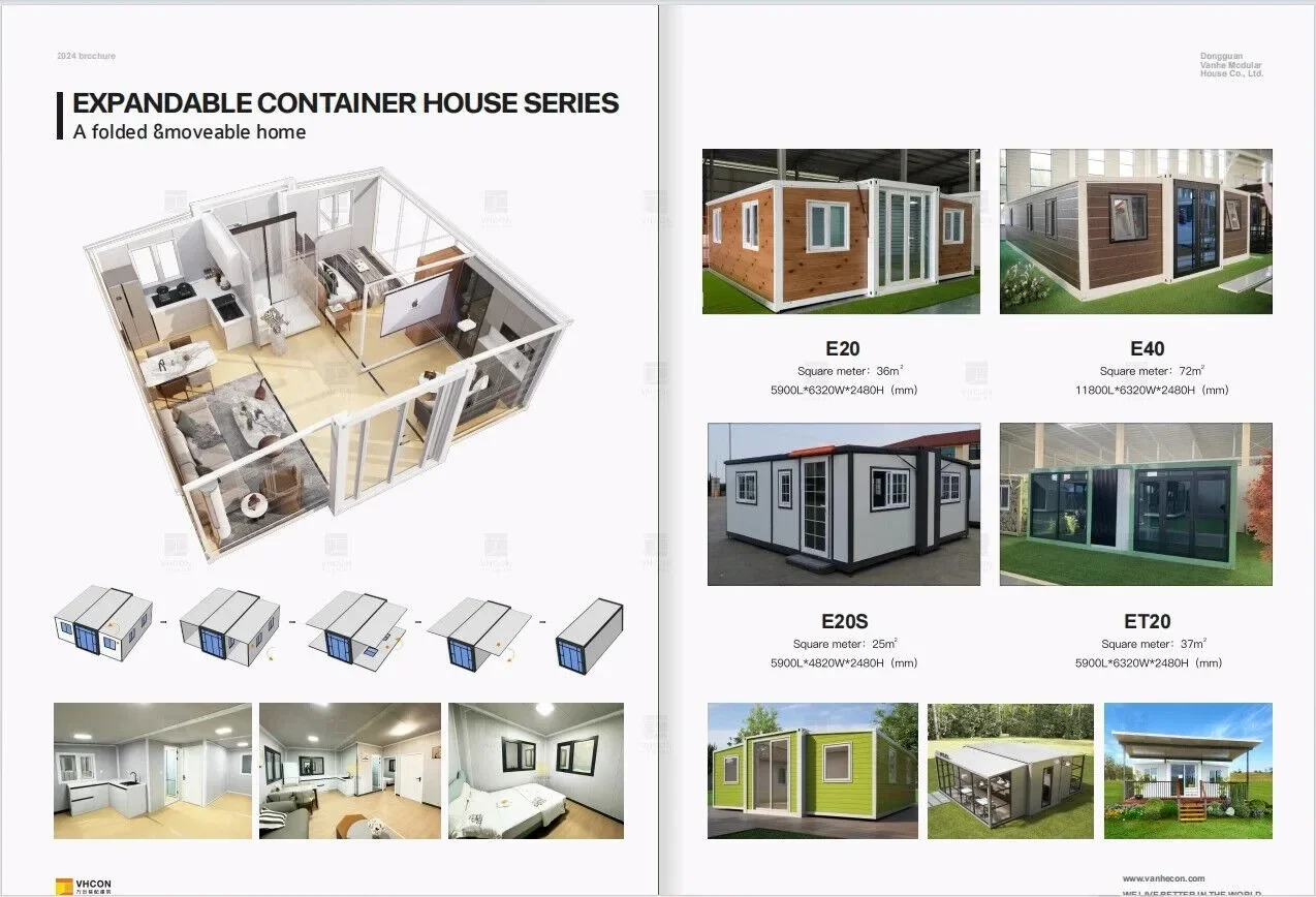 Sustainable Living Homes - Customized Case Prefabricate Pieghevoli Foldable Cafe