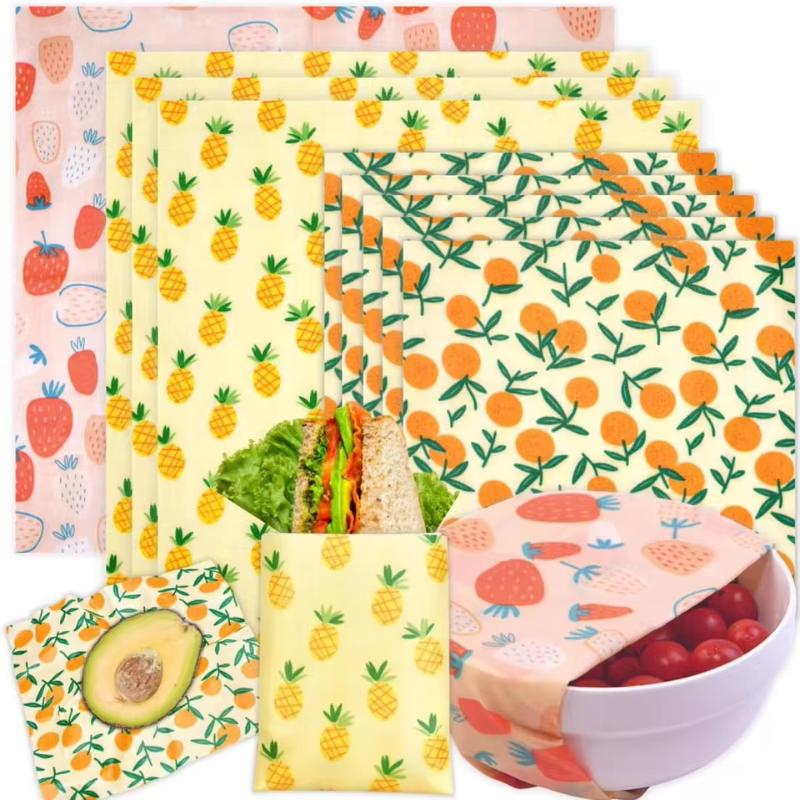 Beeswax Food Cover - Natural Bees Wax Reusable Mixed Pattern