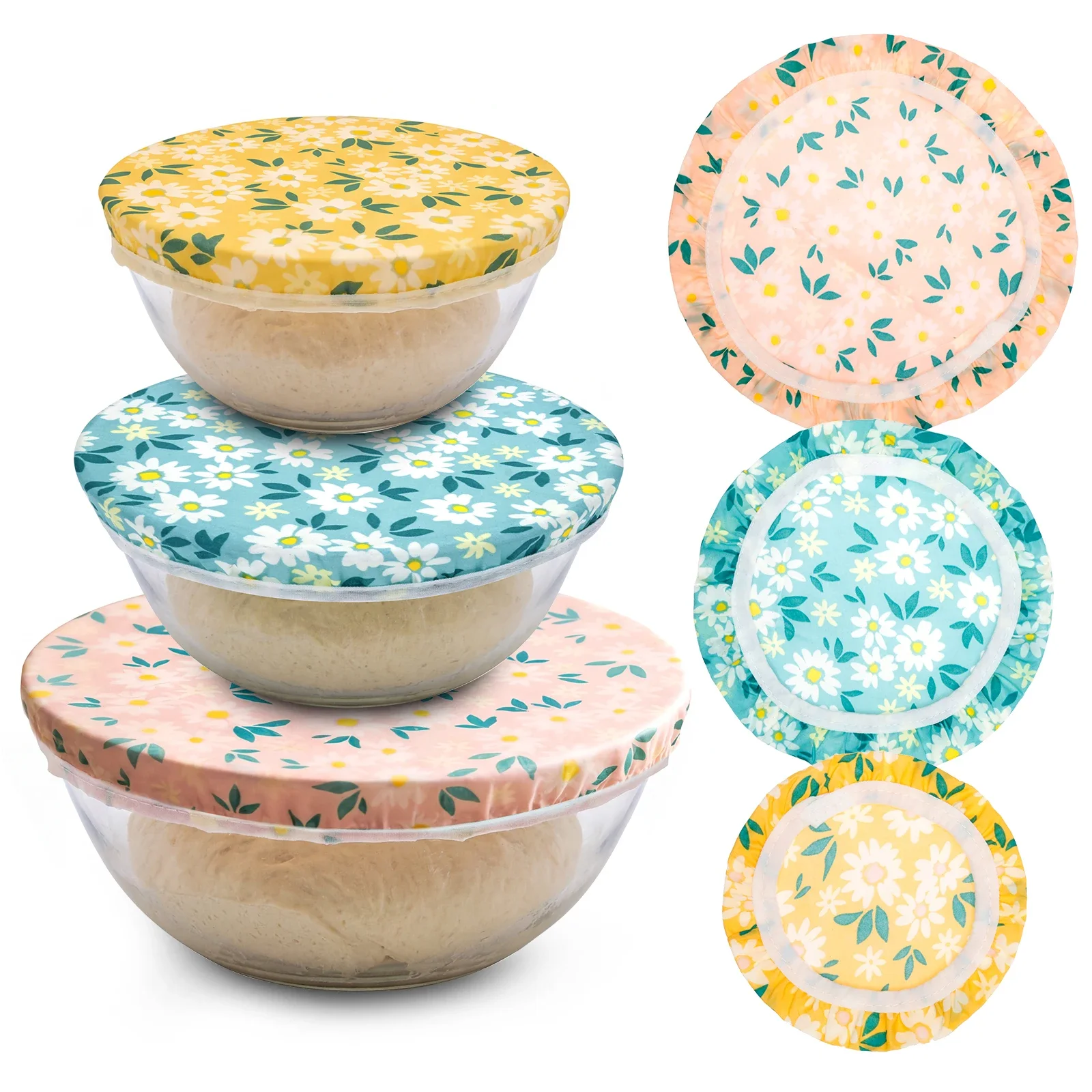Beeswax Food Cover - 3Pcs Bowl Covers Cotton Beeswax Bread