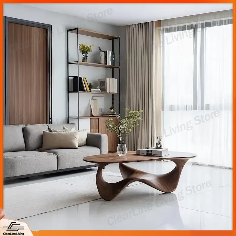 Sustainable Living Homes - Modern Solid Wood Coffee Table Handcrafted