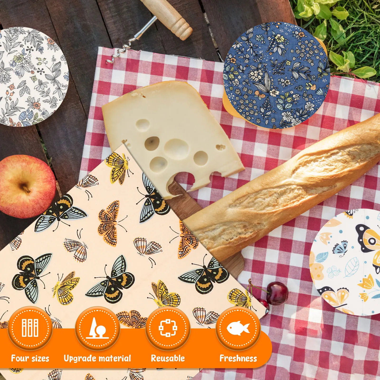 11 Pcs Beeswax Food Wrap Set R - Beeswax Food Cover review and price