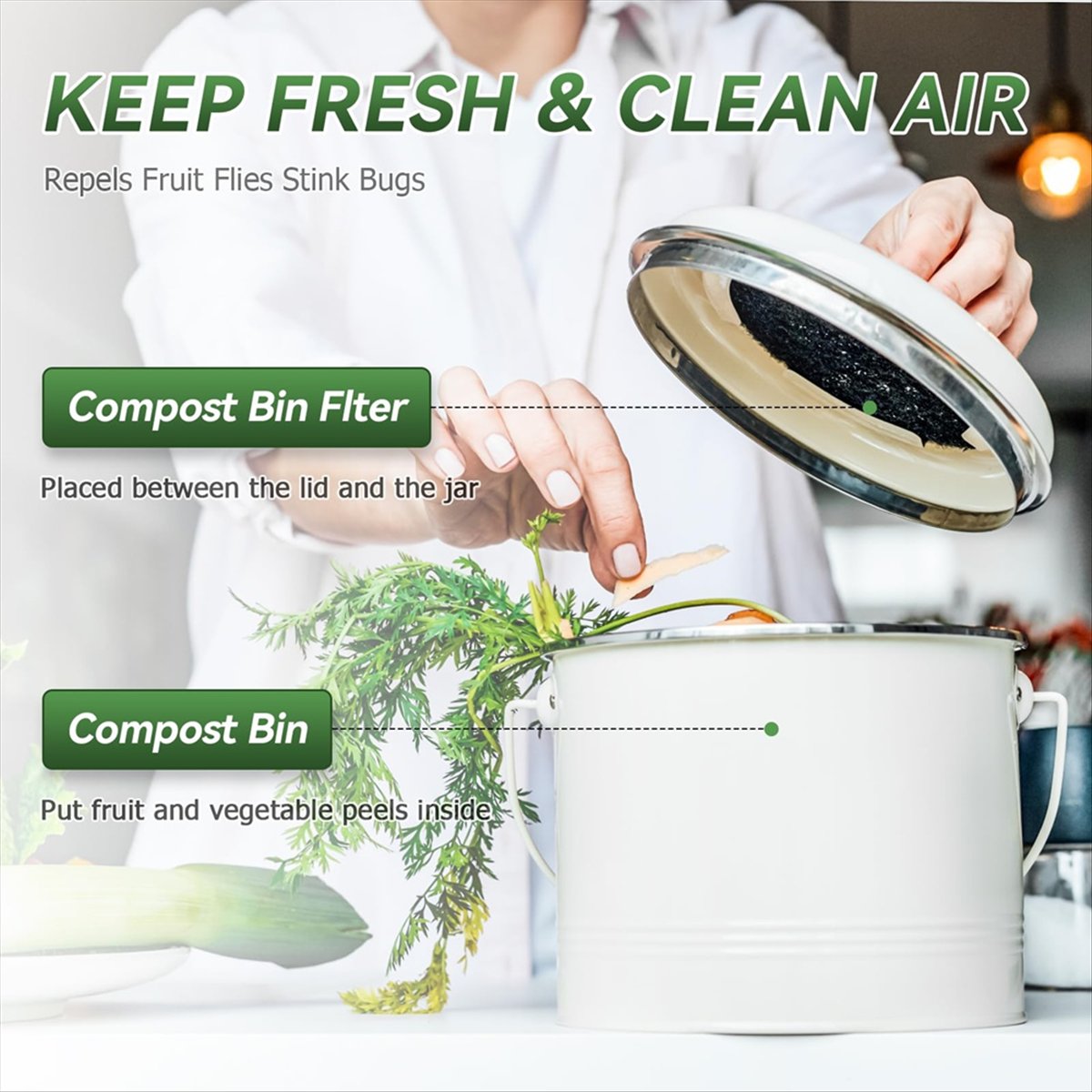 A92G New Compost Bin Filter, 6 - Compost Bin Countertop review and price